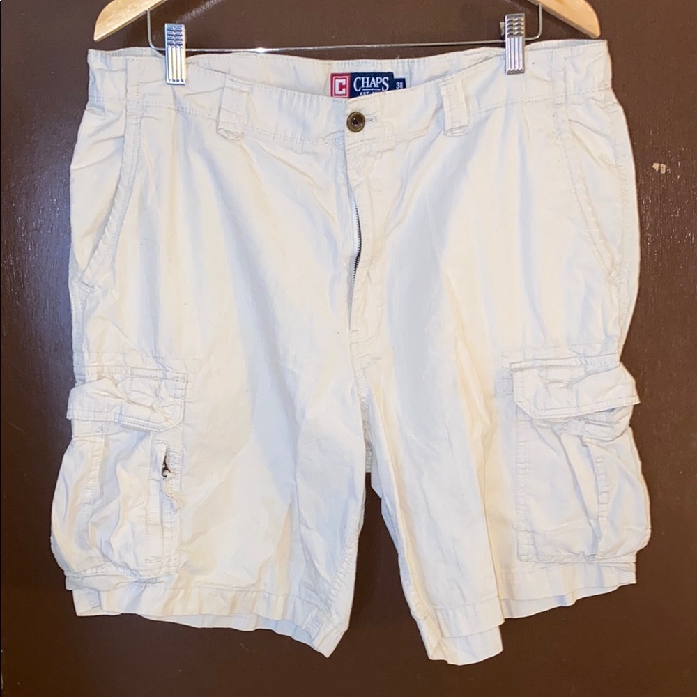 💋 Chaps Men's Cream Cargo Shorts